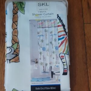 Colorful Animal Print Shower Curtain